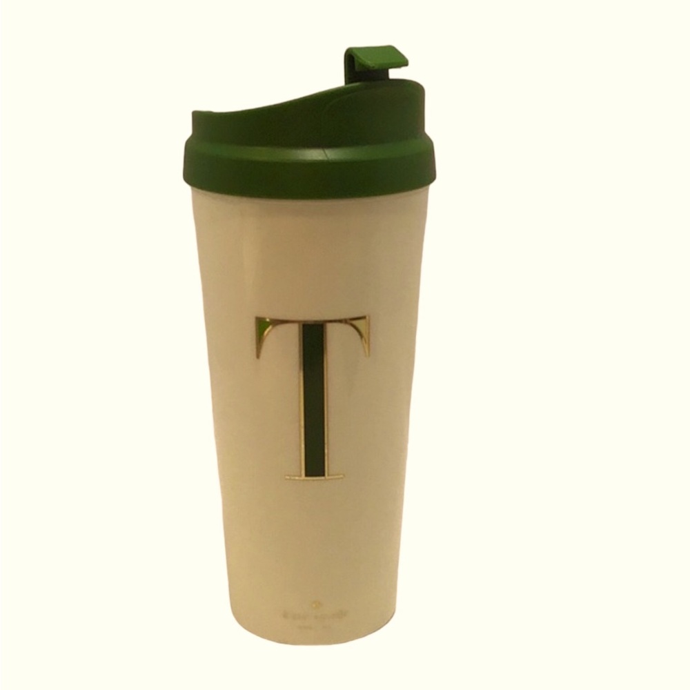 💚 Kate Spade Monogrammed Tumbler “T”